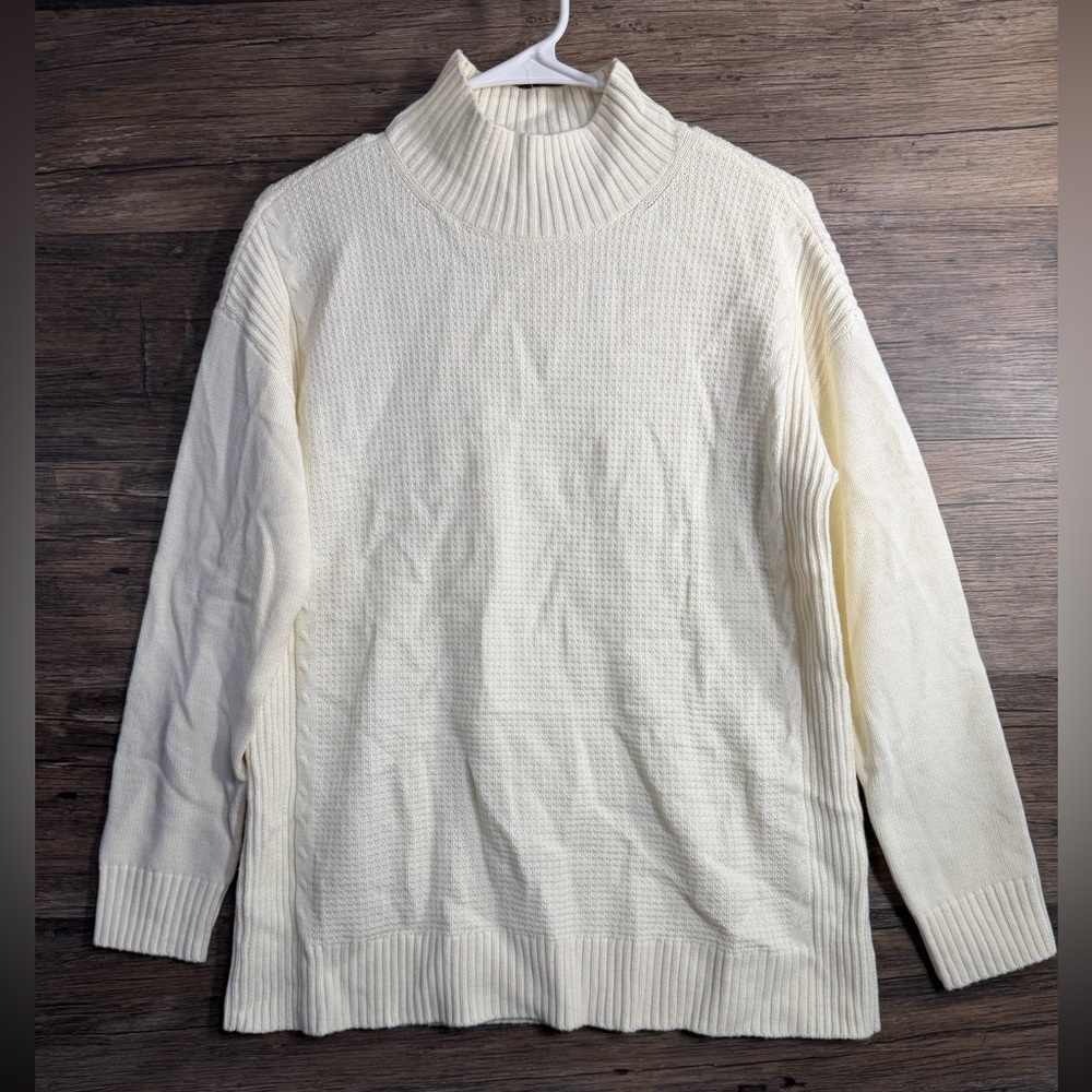 Talbots Ivory Cream Cowl Neck Sweater